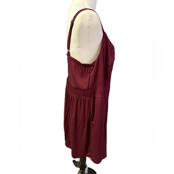 Torrid Challis Romper in burgundy women’s sz 1 1X 14/16 new nwt - Picture 9 of 12